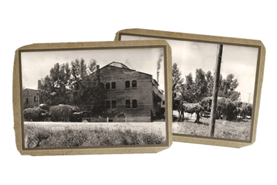 Two stacked old-timey photos