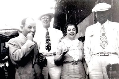 Group of four people standing