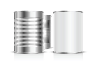 3 cans on a white surface