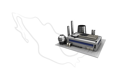 Digital illustration of a production plant
