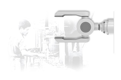 Digital image of a man using a machine