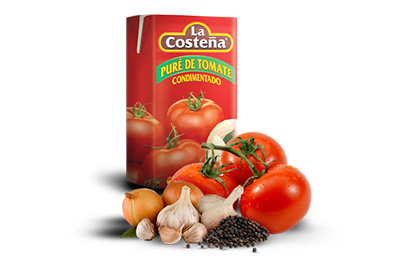 A pile of vegetables in front of a can of food