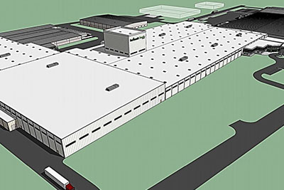 Digital image of a production plant